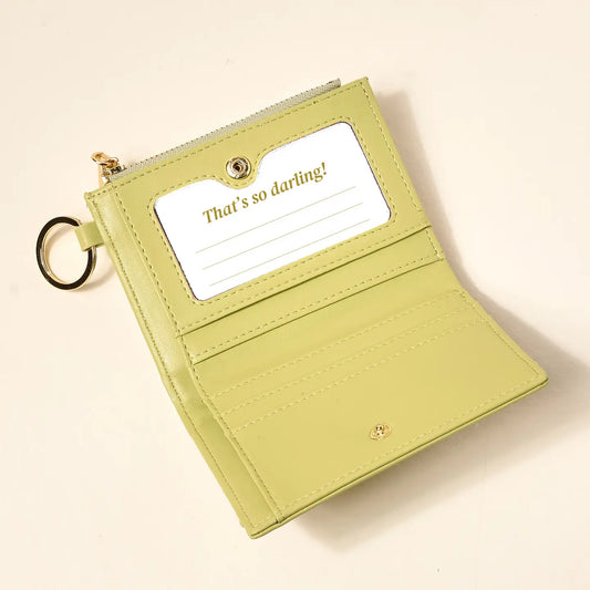 Luxe Pocket Wallet | Poppin' Petals Aqua