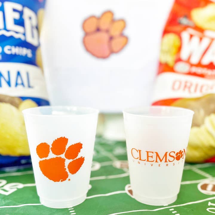 Frosted Cup Set | Clemson Logo