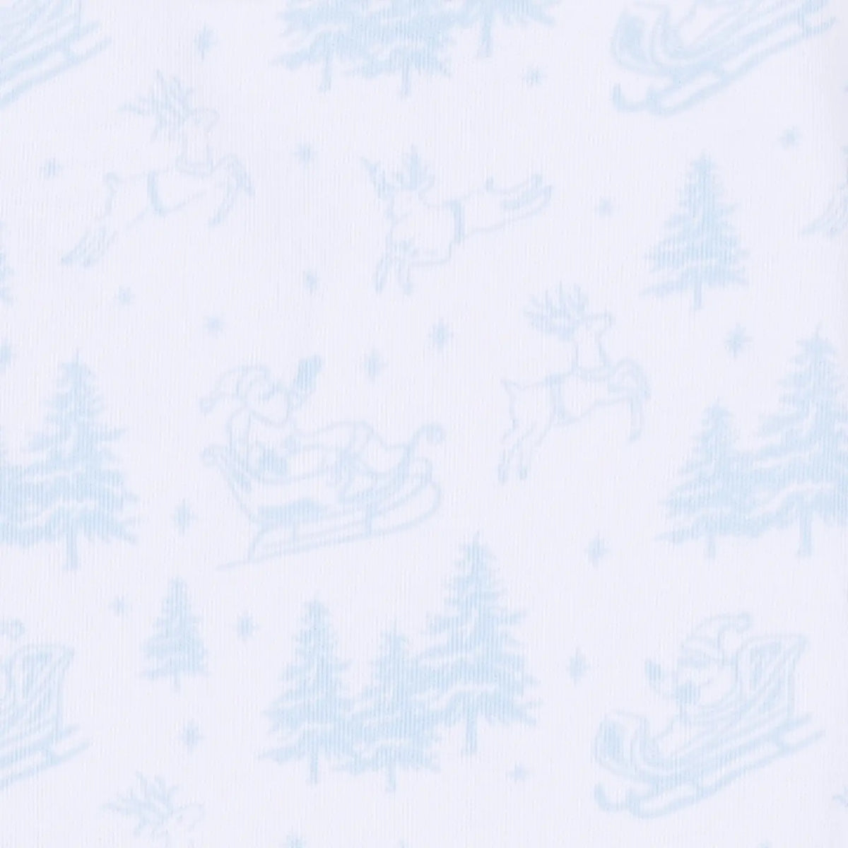 Holiday Toile Long Pajamas | Light Blue