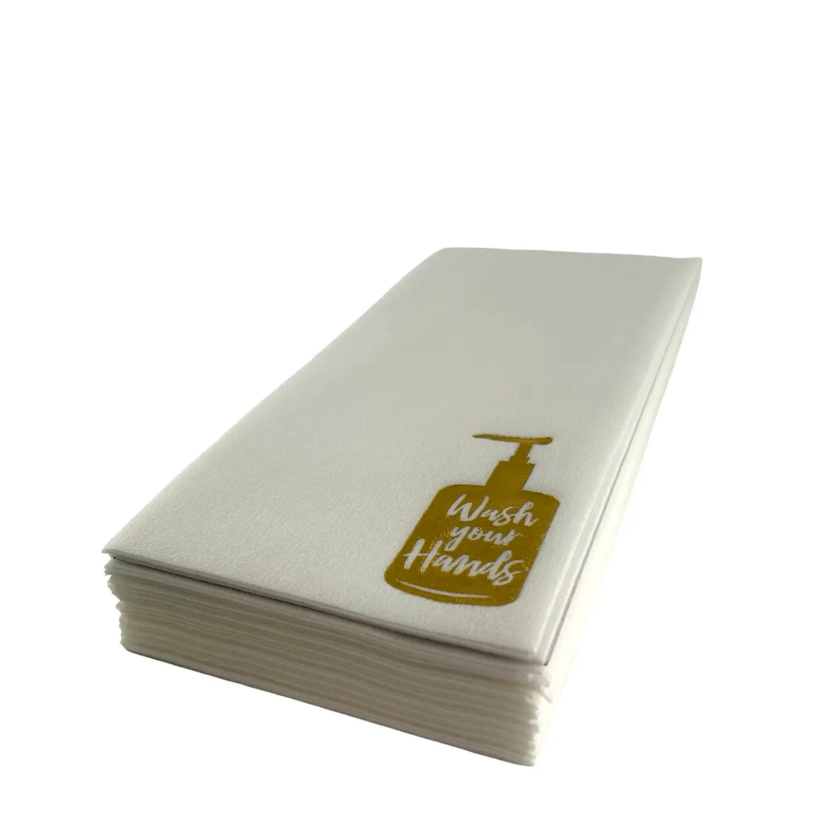 Linen-Feel Guest Towel Napkins | Wash Your Hands