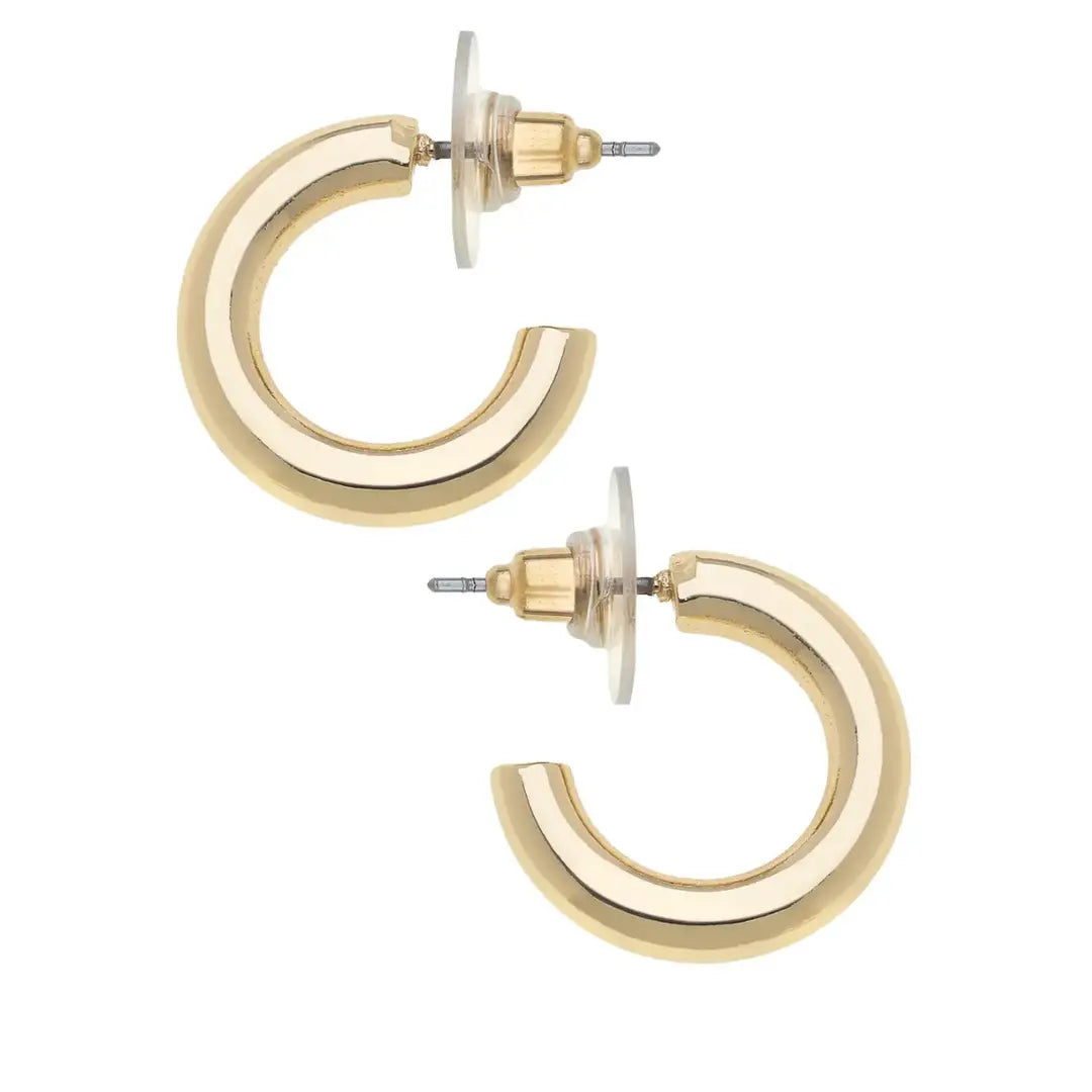 Celia Hoop Earrings in Shiny Gold