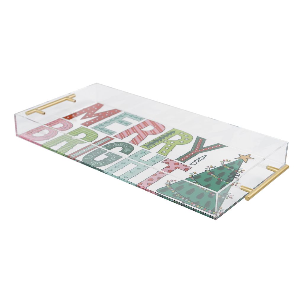 Colorful Merry and Bright | Acrylic Tray