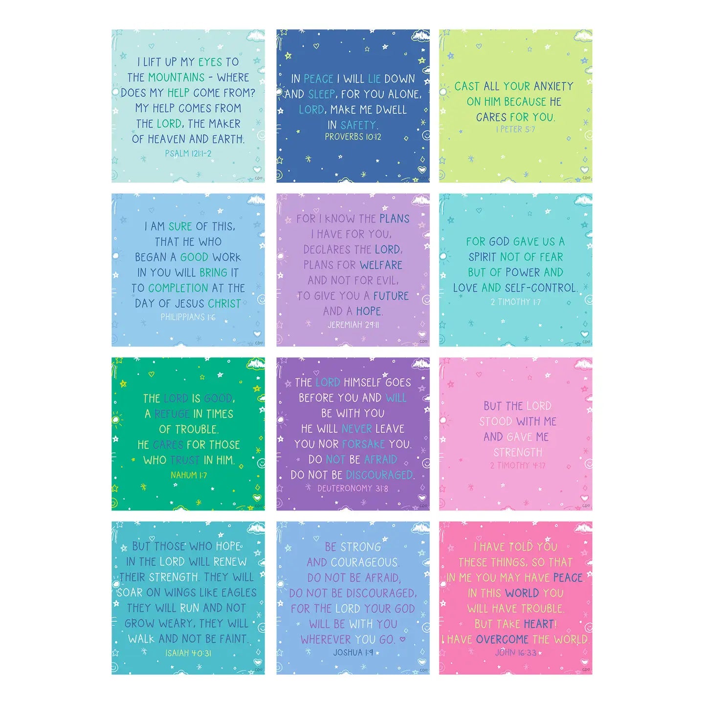 Verses For Peace | Bible Verse Card Set with Display Stand