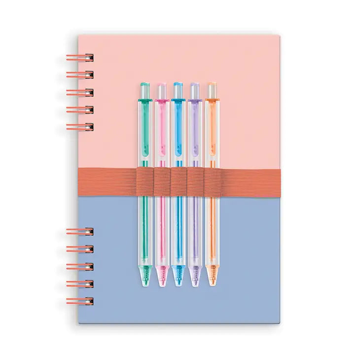 Coral & Salt Water | Harper Split-Spiral Notebook & Pen Set