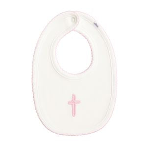 Pink Crochet Cross Bib