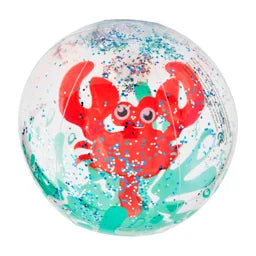 Crab Glitter Beach Ball
