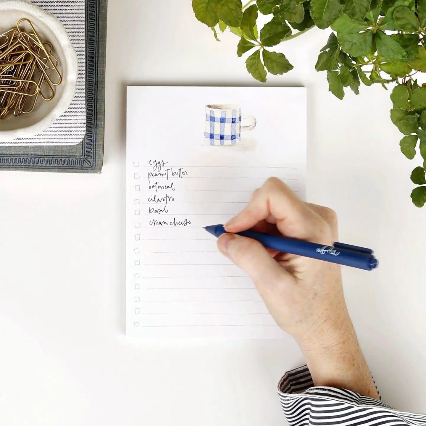 Checklist Notepad | Gingham Mug