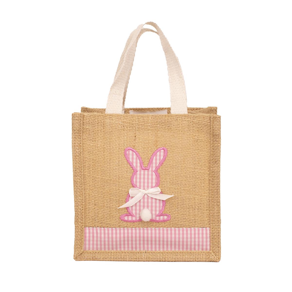 Petite Gift Tote | Gingham Bunny | Pink