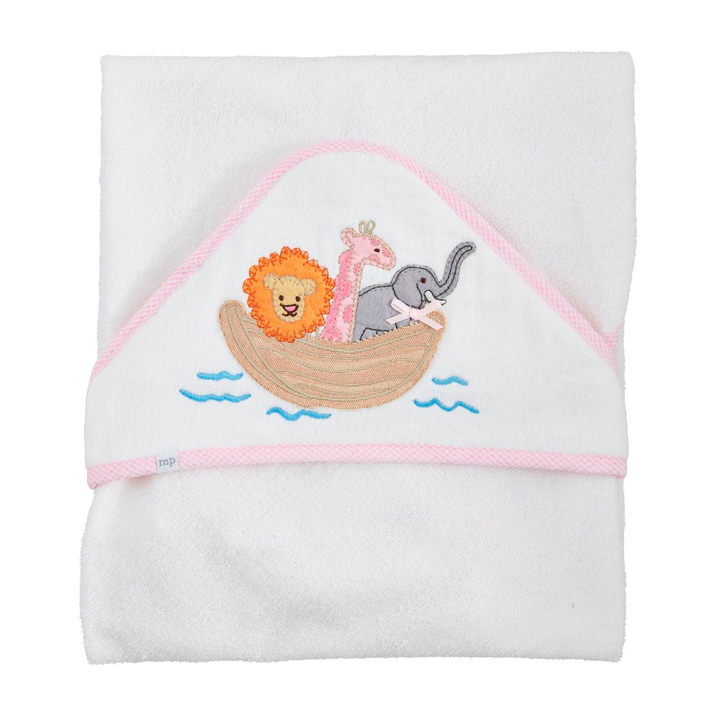 Hooded Towel | Noah's Ark | Pink