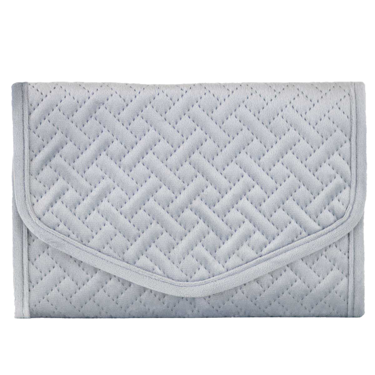 Quilted Jewelry Clutch - Slate Blue