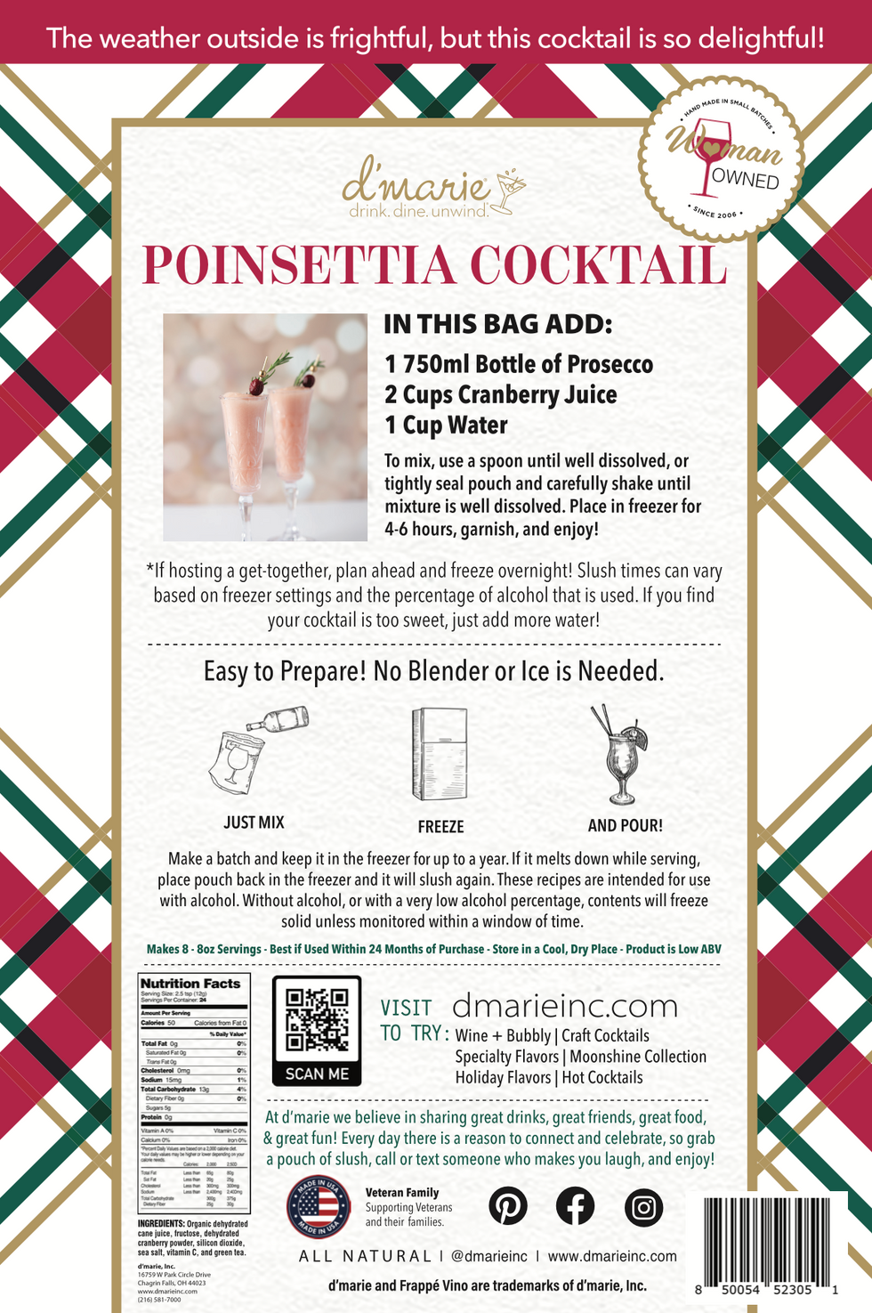 Cocktail Slush Mix | Poinsettia