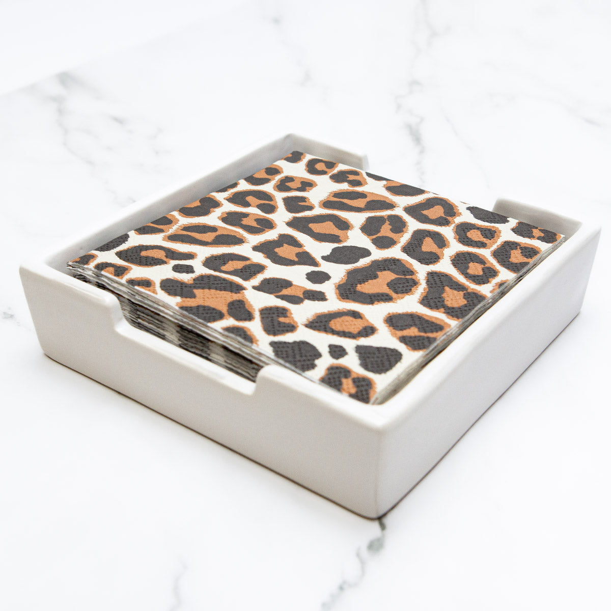 Classic Cocktail Napkin Holder - White