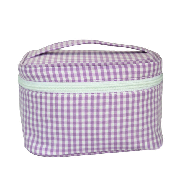 Mini Train Case | Lilac Gingham