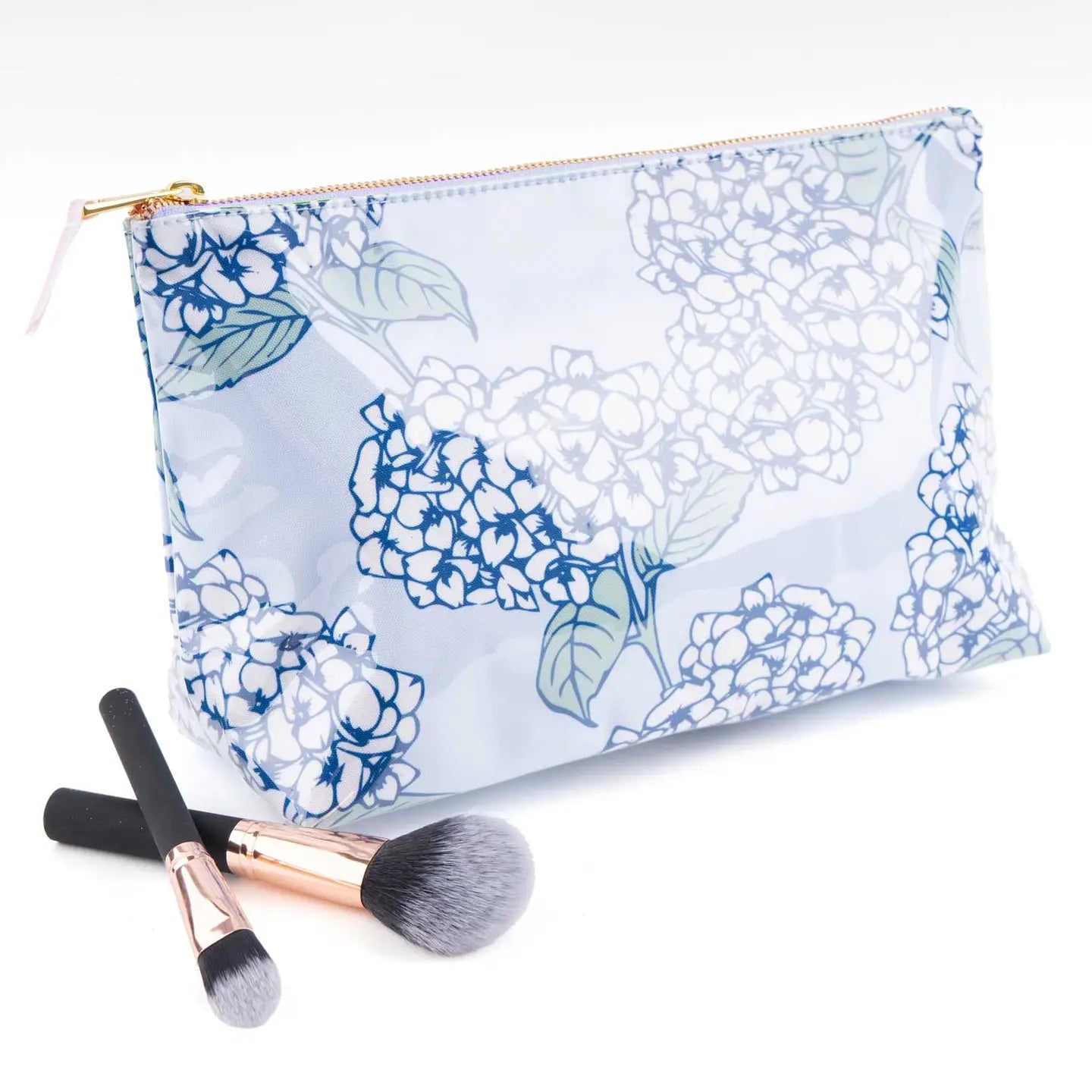 Clear Coated Travel Cosmetic | Hydrangea Stem