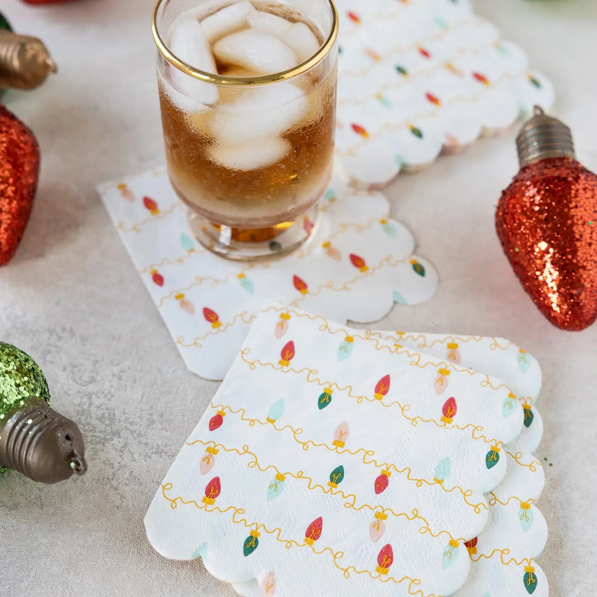 Christmas Lights Cocktail Napkins