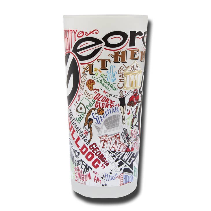Collegiate Frosted Drinking Glass