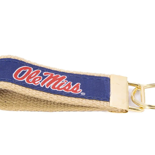 Woven Ribbon Keychain | Ole Miss