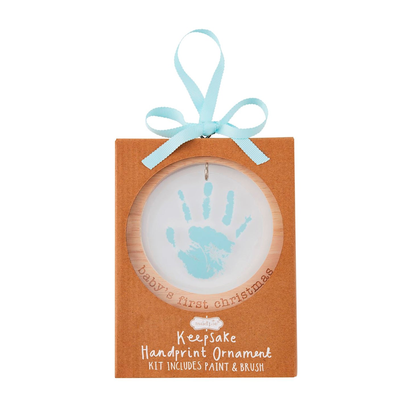Blue Handprint Ornament