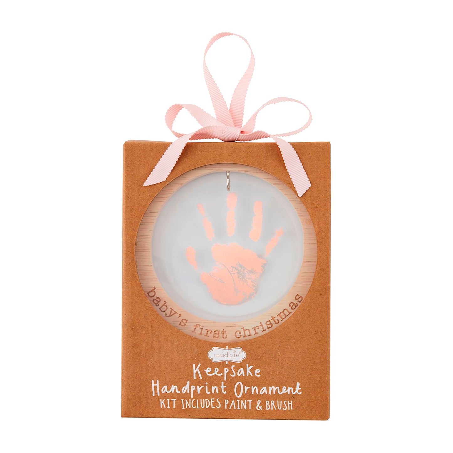 Pink Handprint Ornament