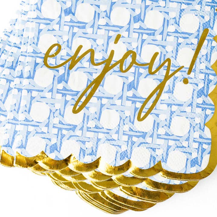 Beverage Napkins | Blue Cane