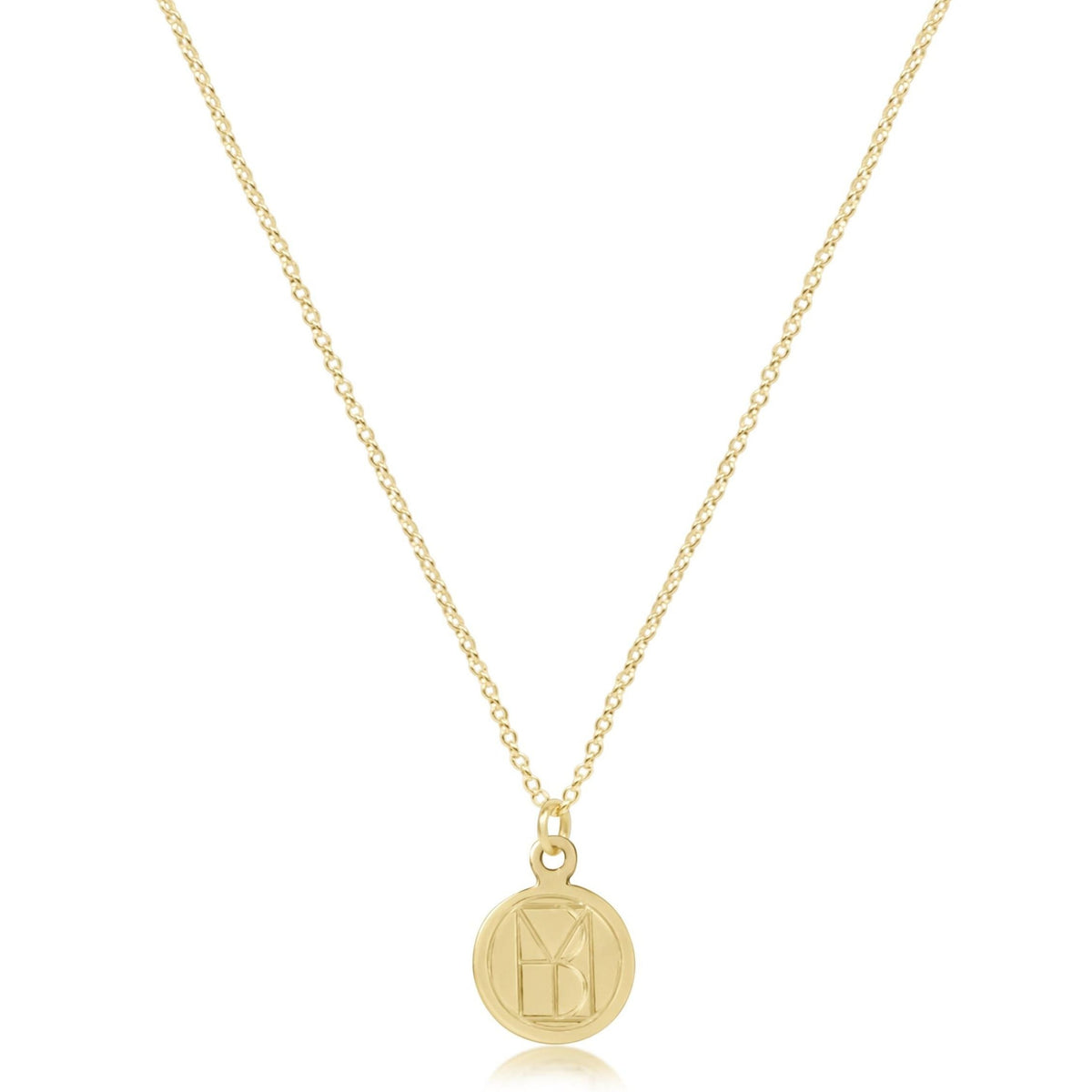 16" Necklace Gold | be you. Small Gold Disc