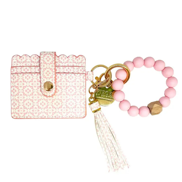 Keychain Wallet | Porto Tiles Blush