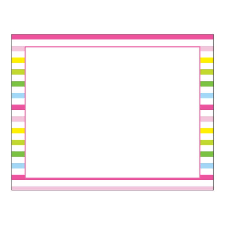 Pastel Stripe Flat Stationery