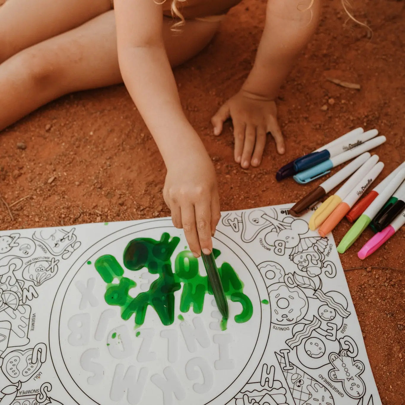 Sensory Coloring & Doodle Mat | Alphabet Soup