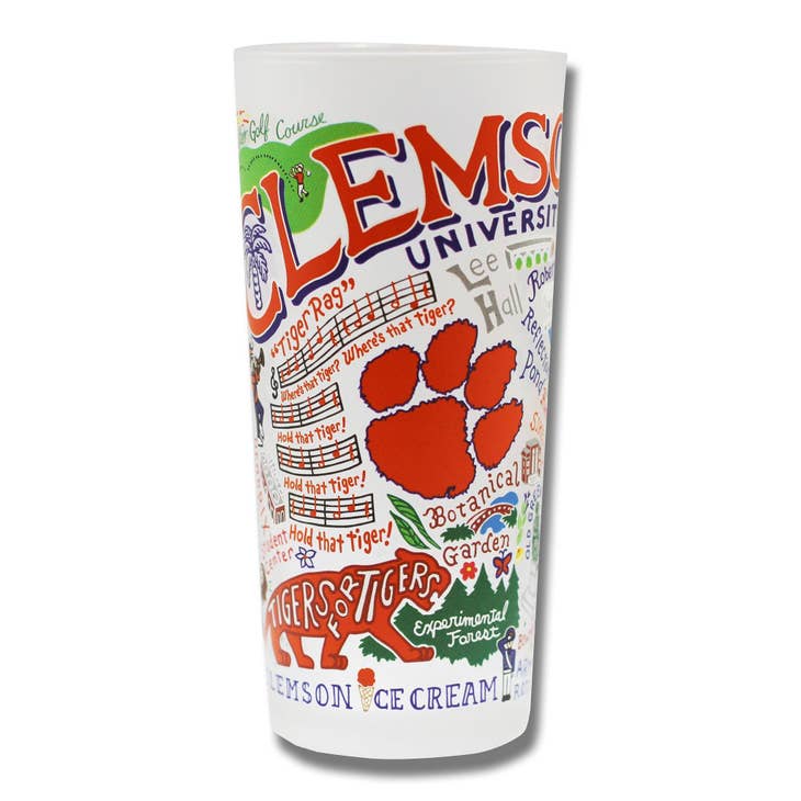 Collegiate Frosted Drinking Glass