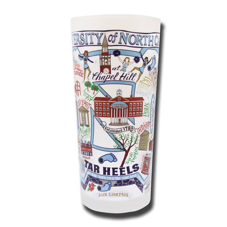 Collegiate Frosted Drinking Glass