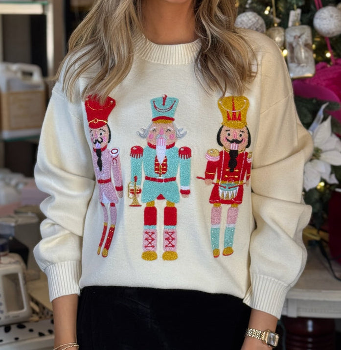 Adult Crew Neck Sweater | Whimsy Nutcracker