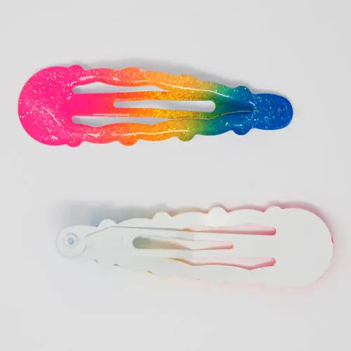 Rainbow Snap Hair Clips