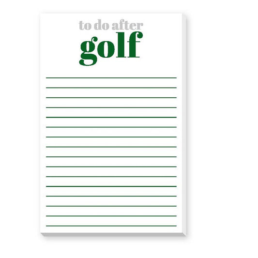 To Do After Golf Large Notepad
