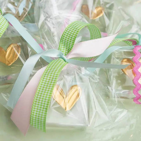 2"x2" Painted Glass Square | Gold Heart