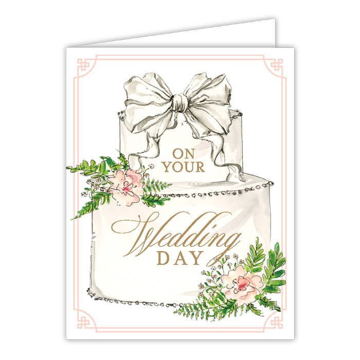 Greeting Card | Wedding | Cake and Flowers