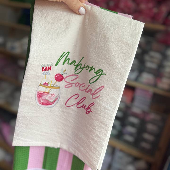 Mahjong Social Club Tea Towel