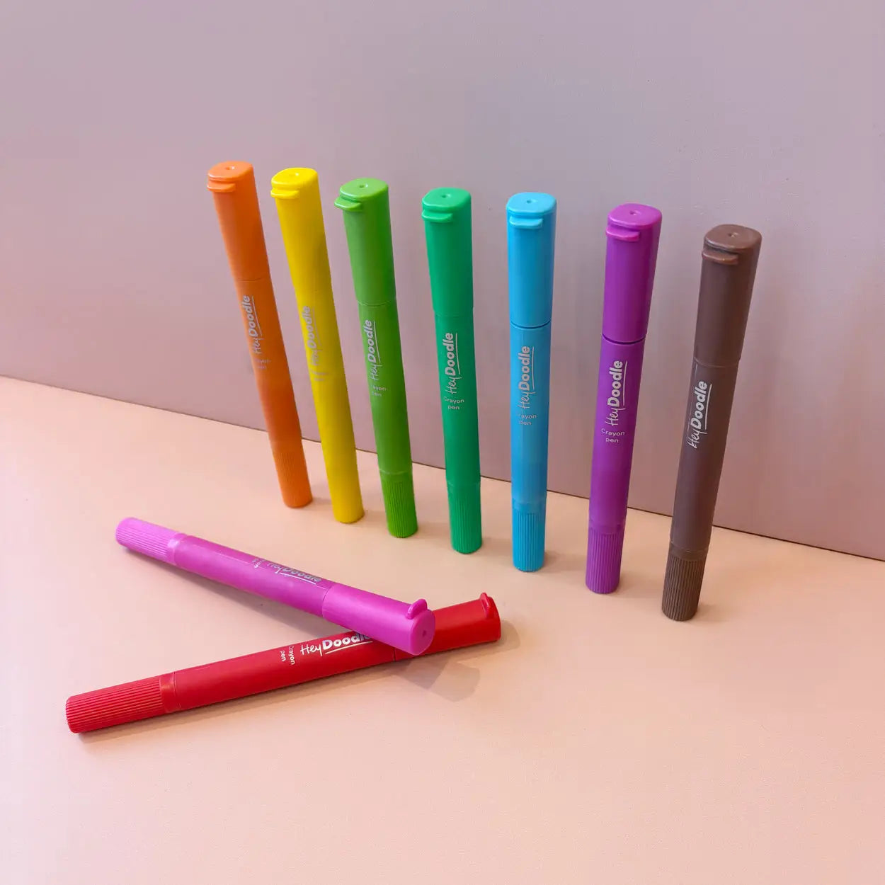 Washable Crayon Pen 9-Pack For HeyDoodle Mats