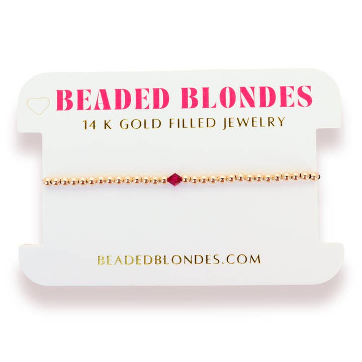 Birthstone Swarovski Crystal Bracelet | July