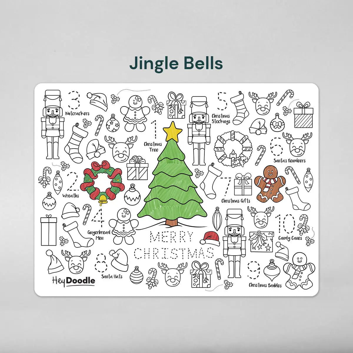 Classic Coloring & Doodle Mat | Jingle Bells