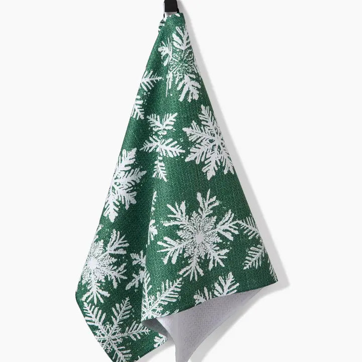 Tea Towel | Snowy Days Green