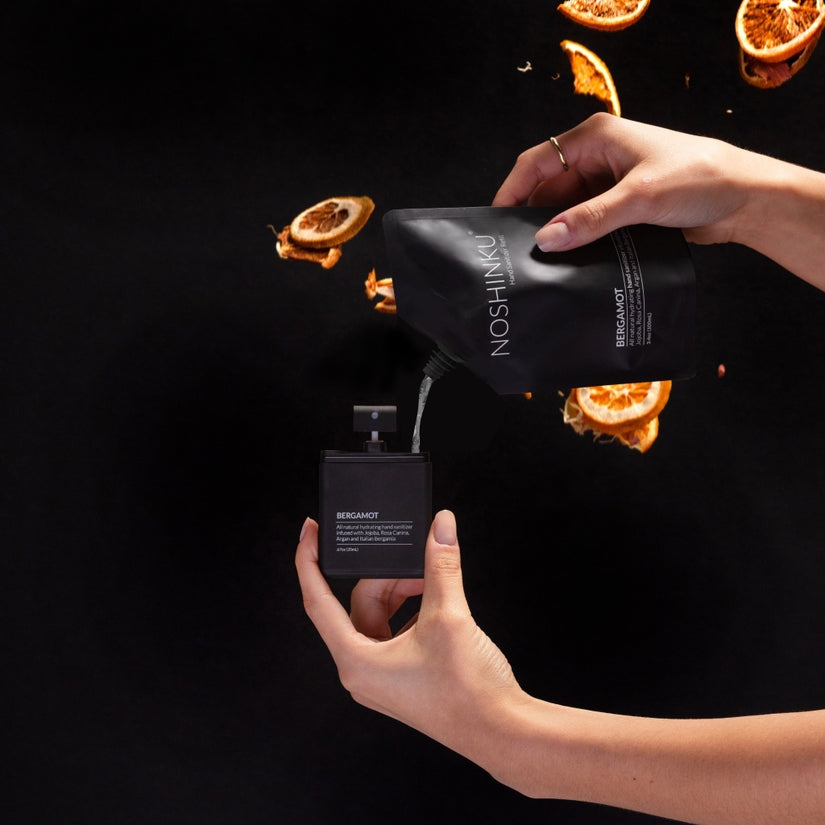 Refillable Moisturizing Pocket Hand Sanitizer | Bergamot