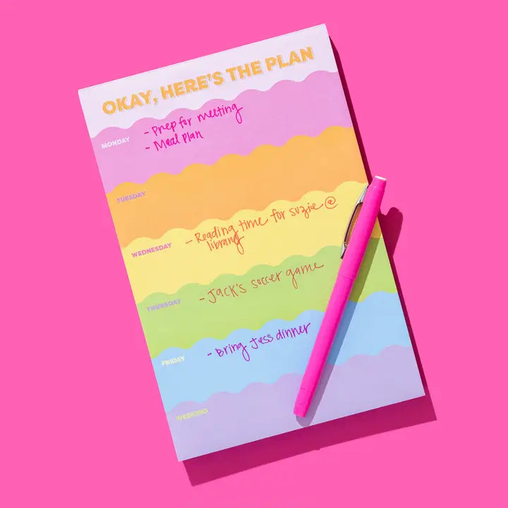 Weekly List Pad | Okay, Here's the Plan