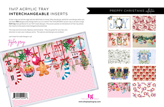 Acrylic Tray Inserts | Preppy Christmas