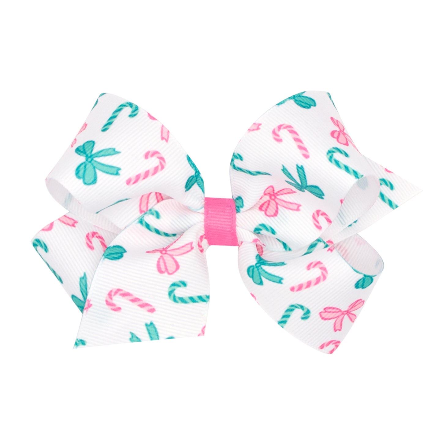 Medium Gosgrain Hair Bow | Candy Cane