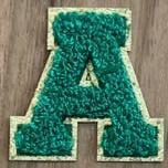 Individual Letter Patch - Dark Green