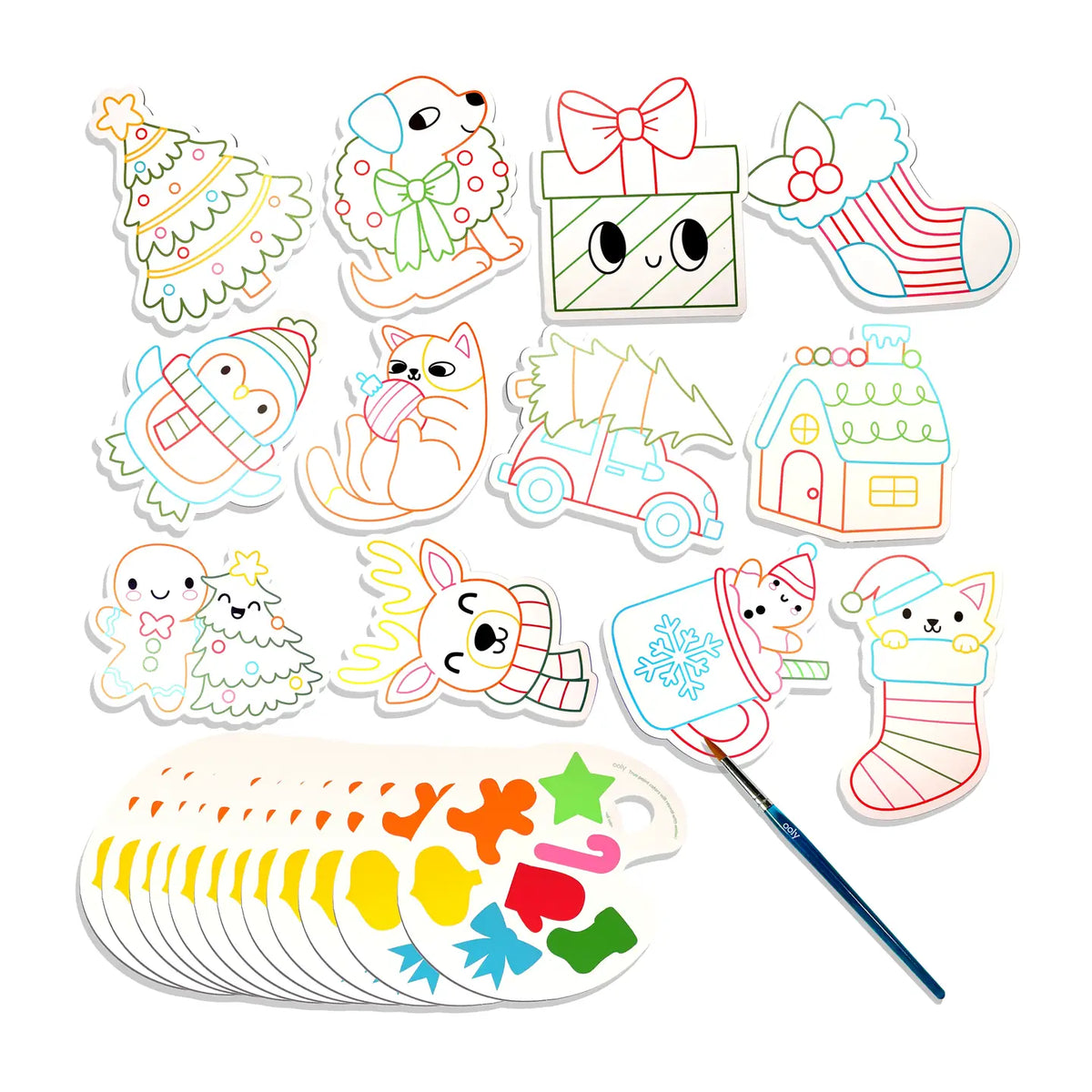 Playful Painters Easy Watercolor Painting Kit - Merry & Bright