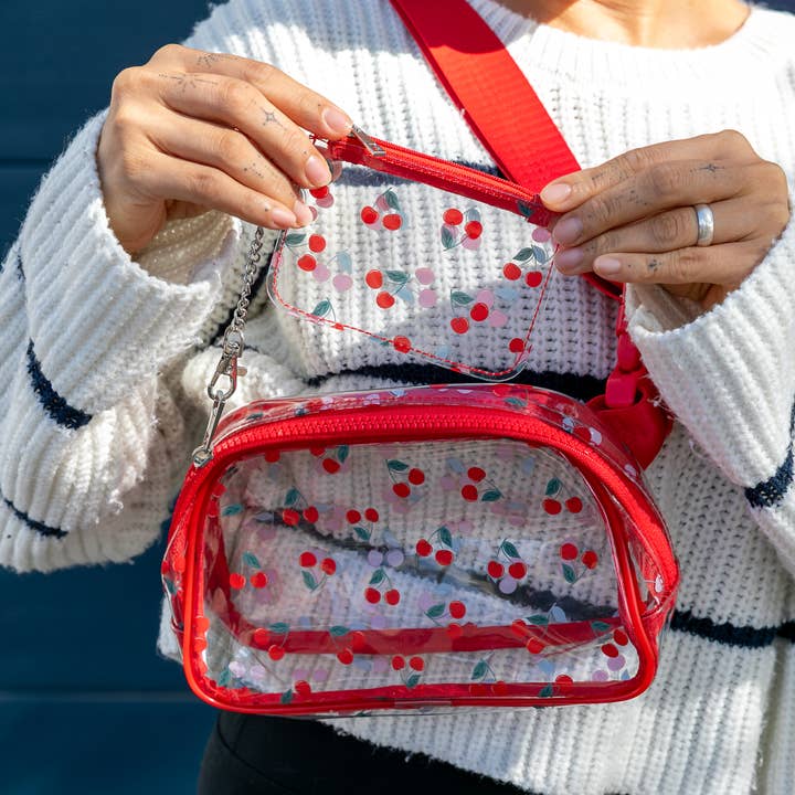 Adjustable Belt Bag | Ripe Red Cherries