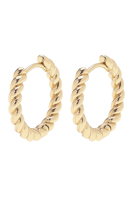 Huggie Hoop Earrings | Amber Twisted