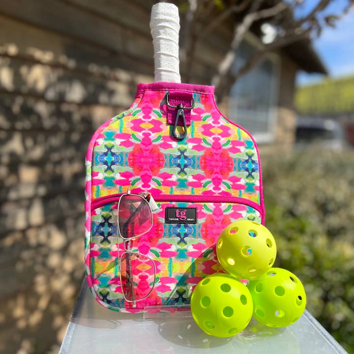 Pickleball Paddle Cover | Pink Paradise | Laura Park