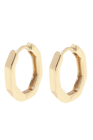 Mini Huggie Hoop Earrings | Tai Octagonal